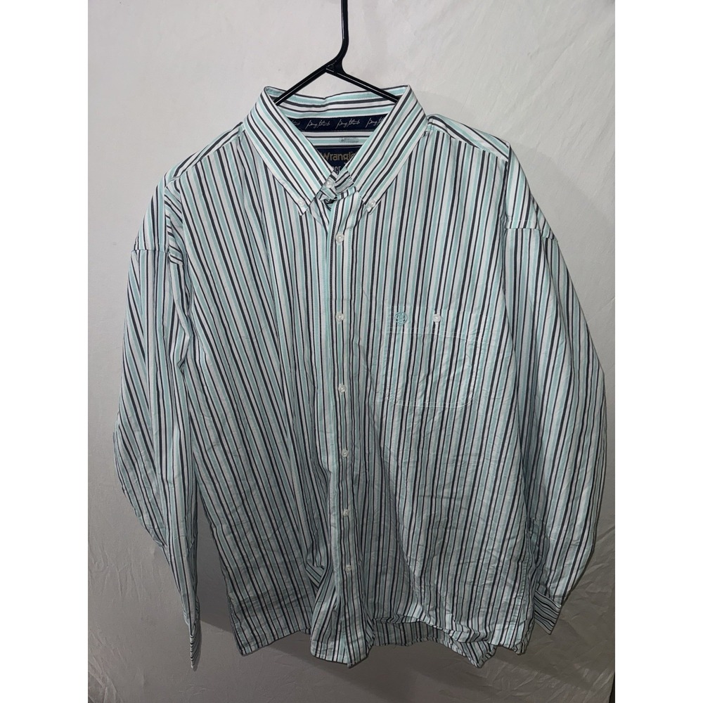Wrangler George Strait XL Shirt Long Sleeve Cowboy Cut Collection - Stripes
